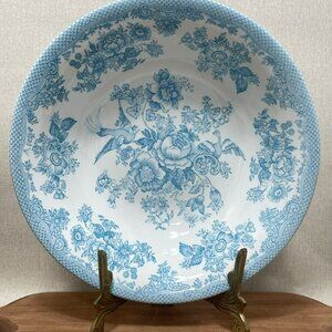 Royal Stafford Pheasant Blue Aqua Turquoise Serving Bowl 12 Inch Retired Pattern